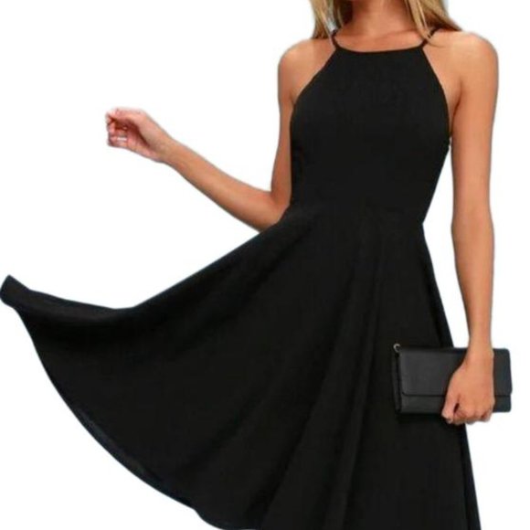 Lulus Dresses & Skirts - Lulu’s Irresistible Charm Black Midi Dress Small